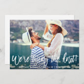 Moderne Pinselschrift Wir binden den Knoten Save The Date (Vorne/Hinten)