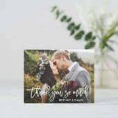 Moderne Pinselskriptionen bedanken sich so sehr, w Postkarte (Stehend Vorderseite)