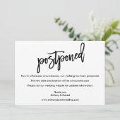 Moderne Pinselskriptkarte Save The Date (Stehend Vorderseite)