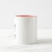 Moderne Pinselskriptmutter Zweifarbige Tasse (Mittel)