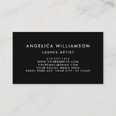 Moderne Pinselskriptstriche Makeup Artist Visitenkarte (Rückseite)