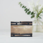 Moderne Pinselstriche Bronze Foil Navy Beruflich Visitenkarte (Stehend Vorderseite)