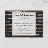 Moderne Pinselstriche Bronze Foil Navy Beruflich Visitenkarte (Rückseite)