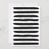 Moderne Pinselstriche für Hochzeitsfeiern Einladung (Vorderseite)