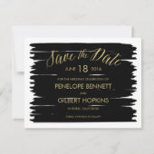 Moderne Pinselstriche für Hochzeitsfeiern Save The Date (Vorderseite)