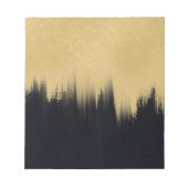 Moderne Pinselstriche Gold Black Design Notizblock (Vorderseite)