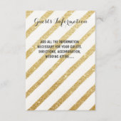 Moderne Pinselstriche Gold Hochzeitseinlage Gästed Begleitkarte (Vorderseite)