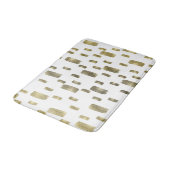 Moderne Pinselstriche Gold Kupferbronze Sparkasse Badematte (Schrägansicht)