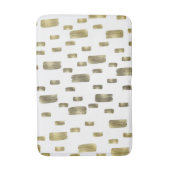 Moderne Pinselstriche Gold Kupferbronze Sparkasse Badematte (Vorderseite Vertikal)