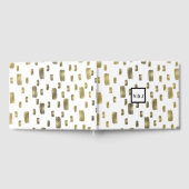 Moderne Pinselstriche Gold Kupferbronze Sparkasse Gästebuch (Voll)