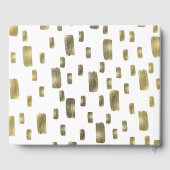 Moderne Pinselstriche Gold Kupferbronze Sparkasse Gästebuch (Rückseite)