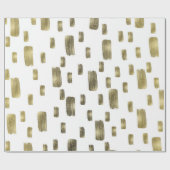 Moderne Pinselstriche Gold Kupferbronze Sparkasse Geschenkpapier (Flach)