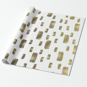 Moderne Pinselstriche Gold Kupferbronze Sparkasse Geschenkpapier