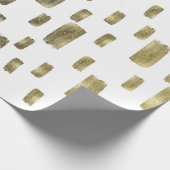 Moderne Pinselstriche Gold Kupferbronze Sparkasse Geschenkpapier (Ecke)
