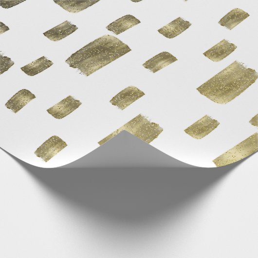 Moderne Pinselstriche Gold Kupferbronze Sparkasse Geschenkpapier (Ecke)