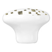 Moderne Pinselstriche Gold Kupferbronze Sparkasse Keramikknauf (Seitenansicht)