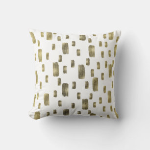 Moderne Pinselstriche Gold Kupferbronze Sparkasse Kissen