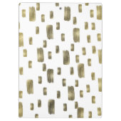 Moderne Pinselstriche Gold Kupferbronze Sparkasse Klemmbrett (Rückseite)