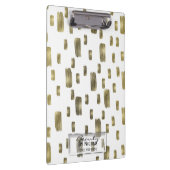 Moderne Pinselstriche Gold Kupferbronze Sparkasse Klemmbrett (Rechts)