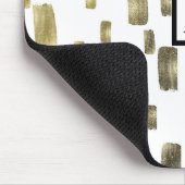 Moderne Pinselstriche Gold Kupferbronze Sparkasse Mousepad (Ecke)