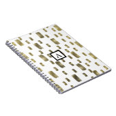 Moderne Pinselstriche Gold Kupferbronze Sparkasse Notizblock (Rechte Seite)