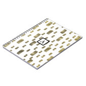 Moderne Pinselstriche Gold Kupferbronze Sparkasse Notizblock (Linke Seite)