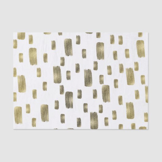 Moderne Pinselstriche Gold Kupferbronze Sparkasse Seidenpapier (Vorderseite)