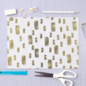 Moderne Pinselstriche Gold Kupferbronze Sparkasse Seidenpapier (Handwerk)