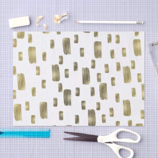 Moderne Pinselstriche Gold Kupferbronze Sparkasse Seidenpapier (Handwerk)