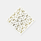 Moderne Pinselstriche Gold Kupferbronze Sparkasse Serviette (Ecke)