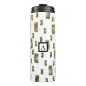 Moderne Pinselstriche Gold Kupferbronze Sparkasse Thermosbecher (Vorderseite)