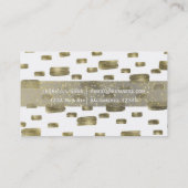 Moderne Pinselstriche Gold Kupferbronze Sparkasse Visitenkarte (Rückseite)