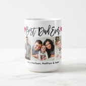 Moderne Pinselstriche Hört Besten Vater je 3 Foto Kaffeetasse (Mittel)