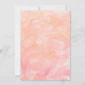 Moderne Pinselstriche in Rosa Save The Date (Rückseite)