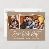 Moderne Pinselstriche mit Kraft Rettete Unser Date Postkarte (Vorne/Hinten)