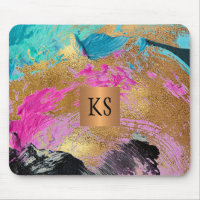 Moderne Pinselstriche mit Monogramm