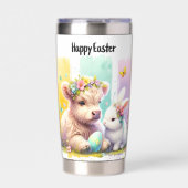 Moderne Pinselstriche Osterhochland Kuh 20oz Thermobecher (Vorderseite)