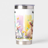 Moderne Pinselstriche Osterhochland Kuh 20oz Thermobecher (Links)