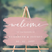 Moderne Pinselstriche Schlaganfälle Hochzeit Willk Acrylschild (Neutral)