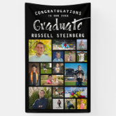 Moderne Pinselstriche Stroke Graduate Foto Collage Banner (Vertikal)