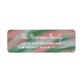 Moderne Pinselstriche treibt grüne Mauve Rücksende (Vorne)