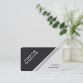 Moderne PinStripes & Dots Visitenkarte (Stehend Vorderseite)