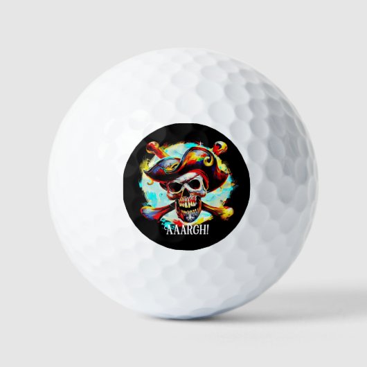 Moderne Piratenflagge Golfball (Vorderseite)