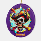 Moderne Piratenflagge Keramik Ornament (Links)