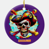 Moderne Piratenflagge Keramik Ornament (Hinten)