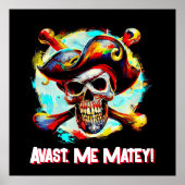 Moderne Piratenflagge Poster (Vorne)