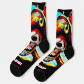 Moderne Piratenflagge Socken (Linkes Detail)