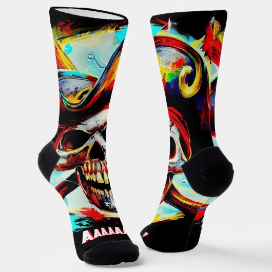 Moderne Piratenflagge Socken (Gewinkelt)