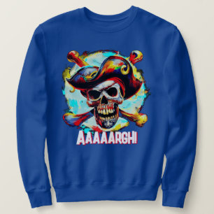 Moderne Piratenflagge Sweatshirt