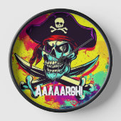 Moderne Piratenflagge Uhr (Vorderseite)